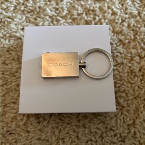 Coach Metallic Silver Keyring